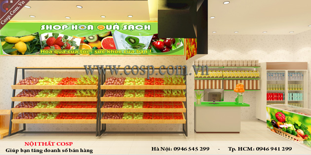 Thiết kế nội thất shop thực phẩm sạch - Chị Trang - Đội Cấn2
